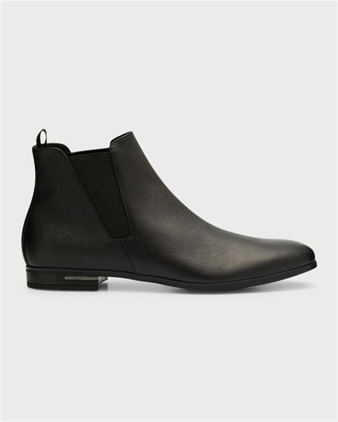 prada saffano leather rosso|Prada saffiano leather chelsea boot.